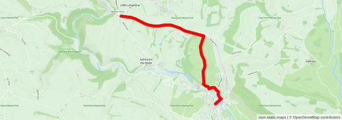 Baslow to Bakewell stage 2 Map
