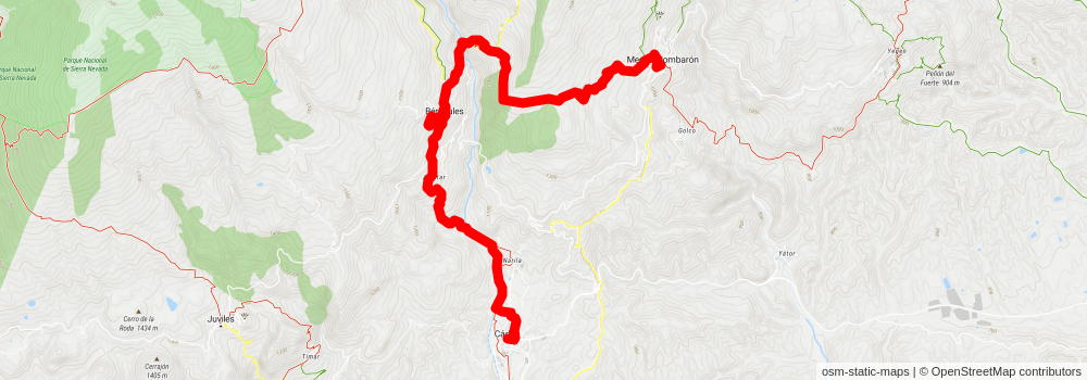 GR 7 - Andalucia stage 27 Map