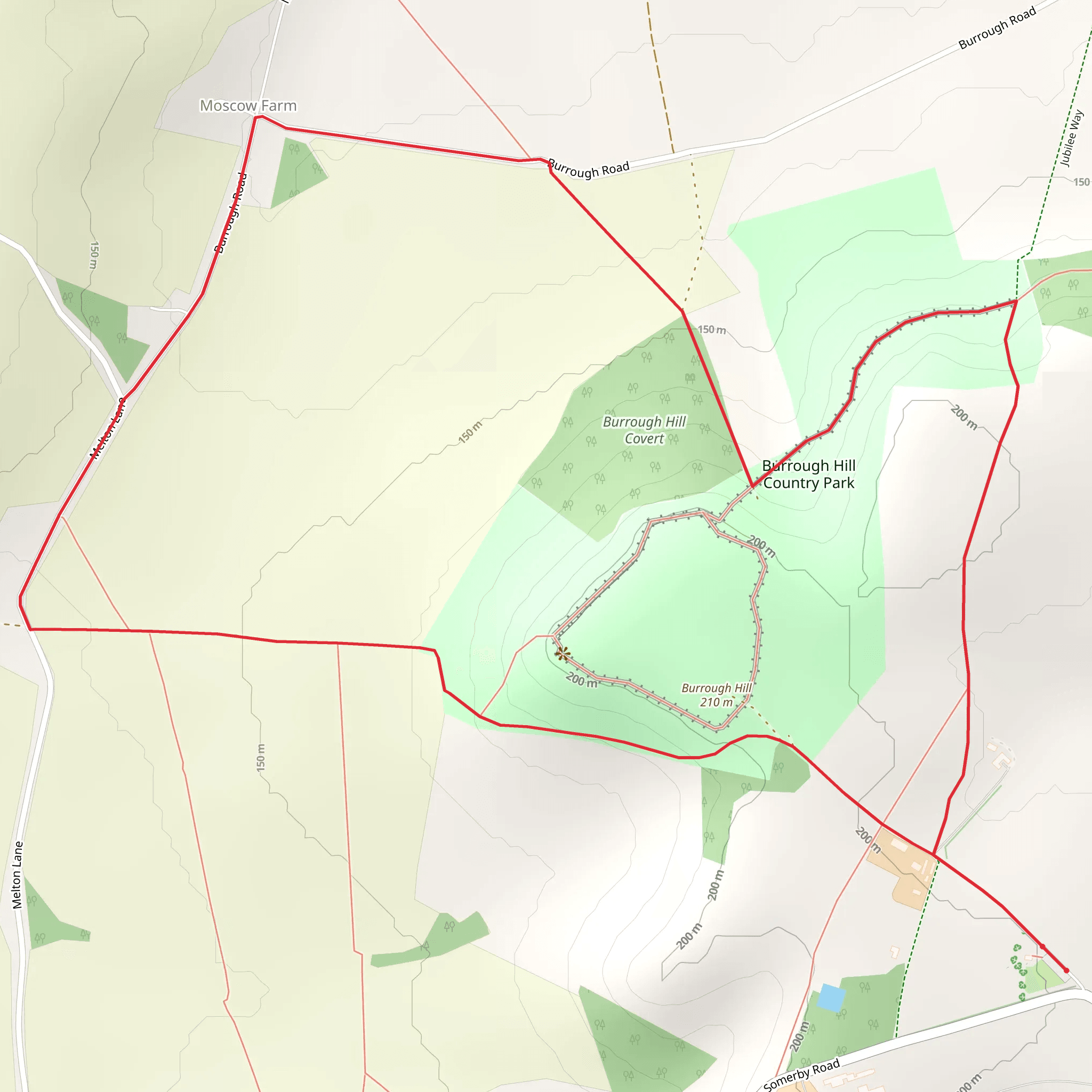 Burrough Hill Country Park mobile static map