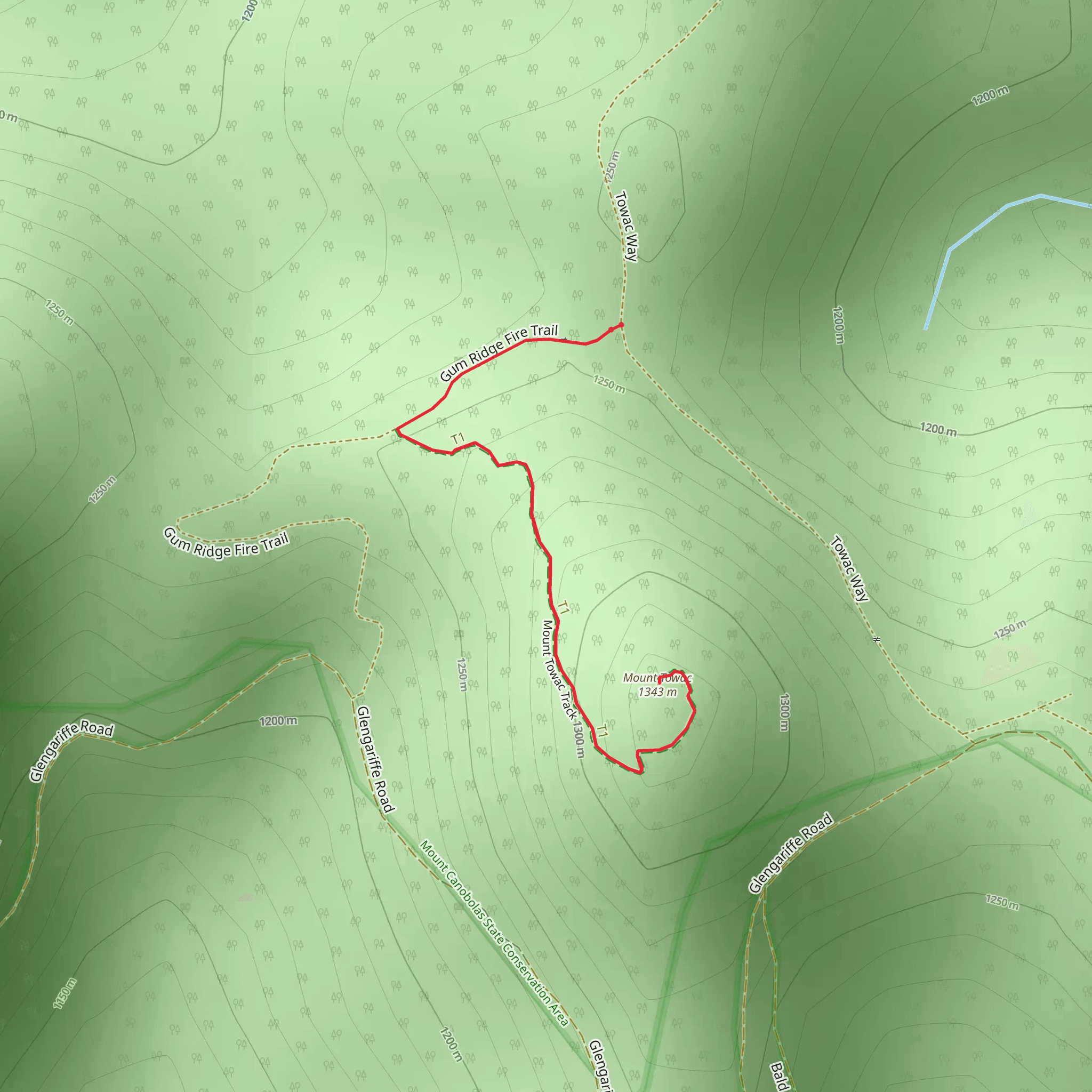 Mount Towac Walk mobile static map
