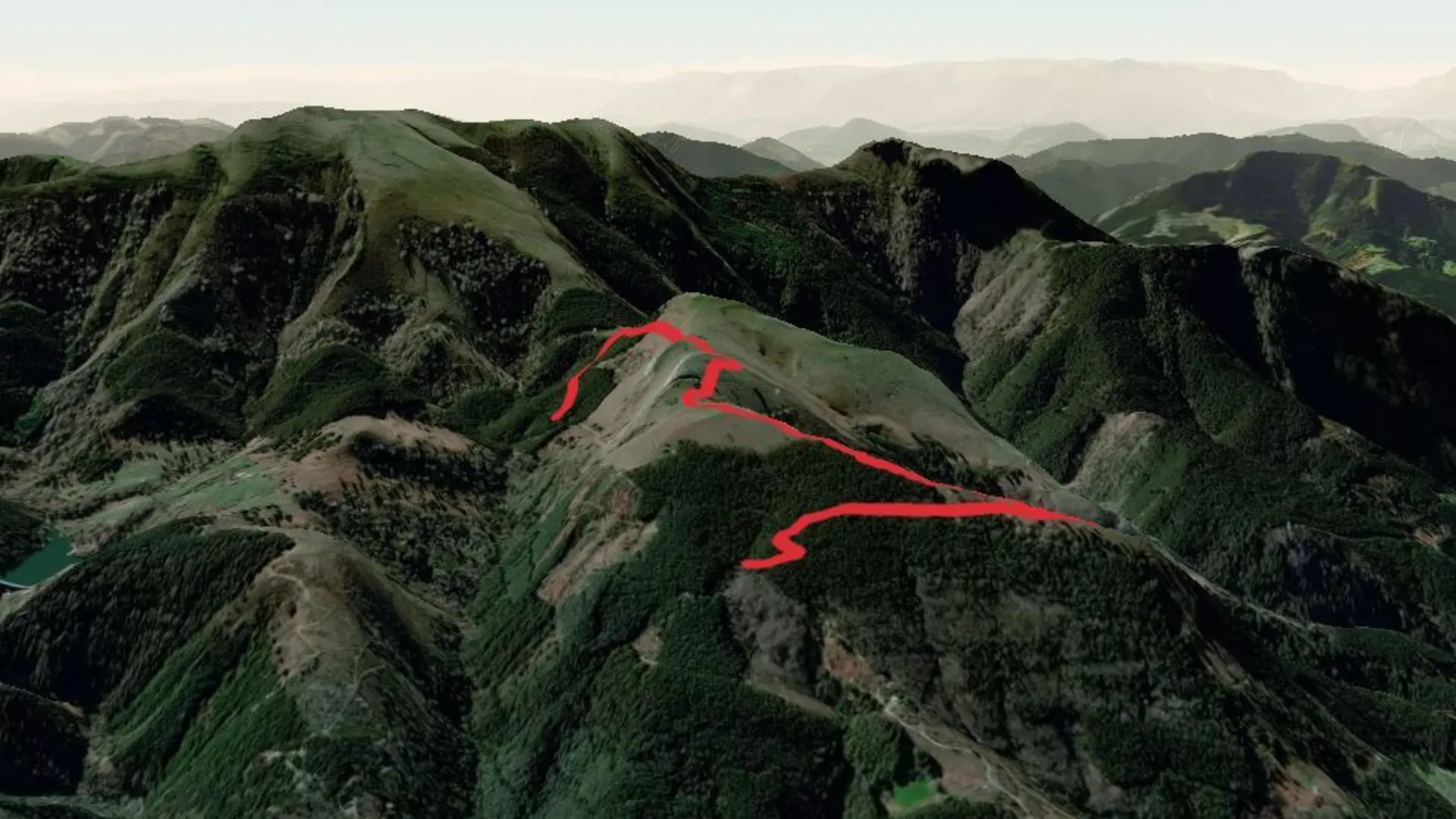 An image depicting the trail Route of Mines and Seles - Zamaia PR BI 100 - 2 and its surrounding area.