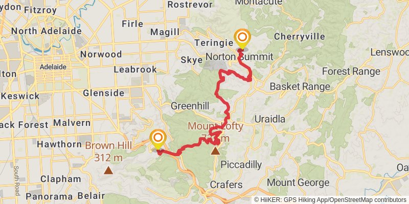 Yurrebilla Trail stage 2 Map