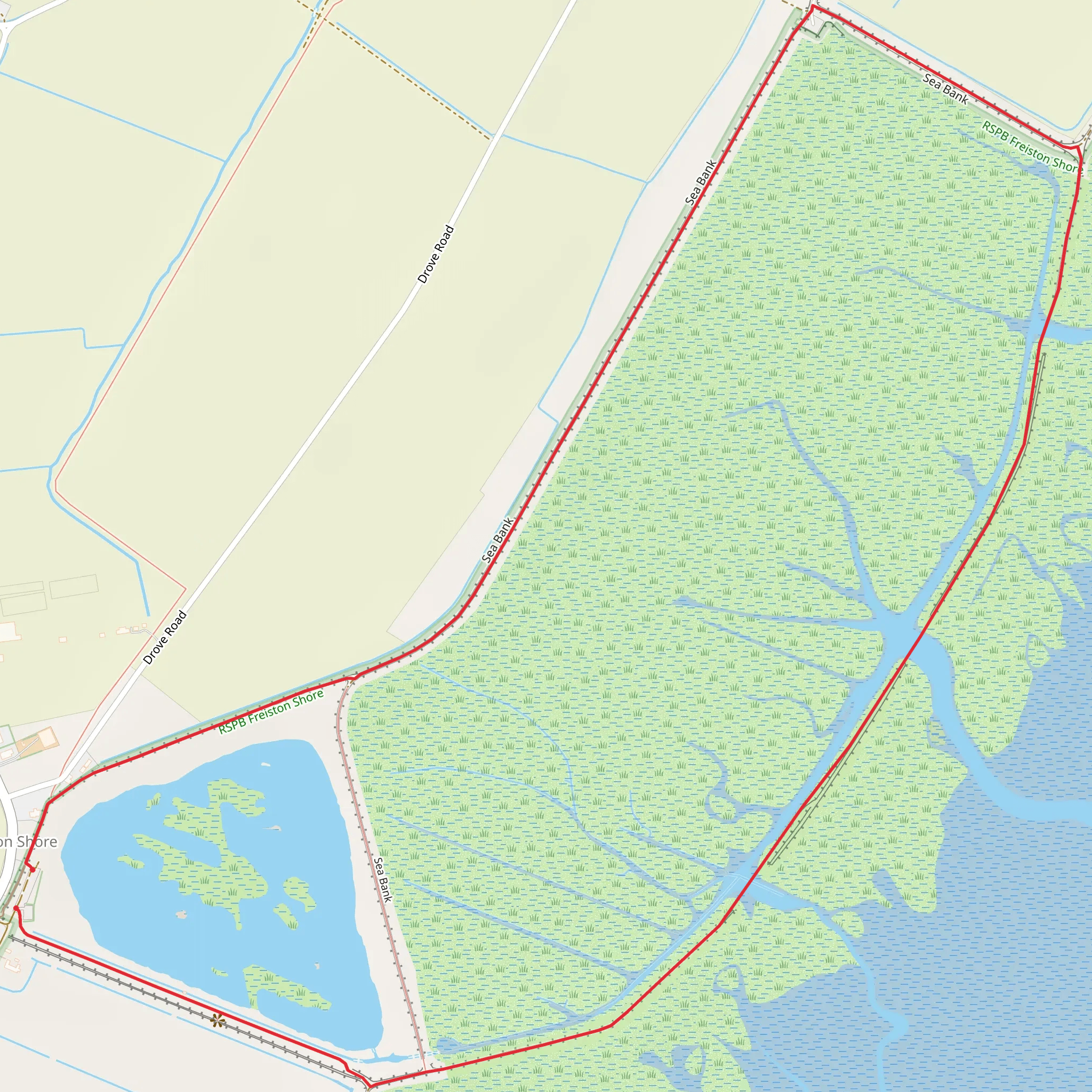 Freiston Shore Loop mobile static map