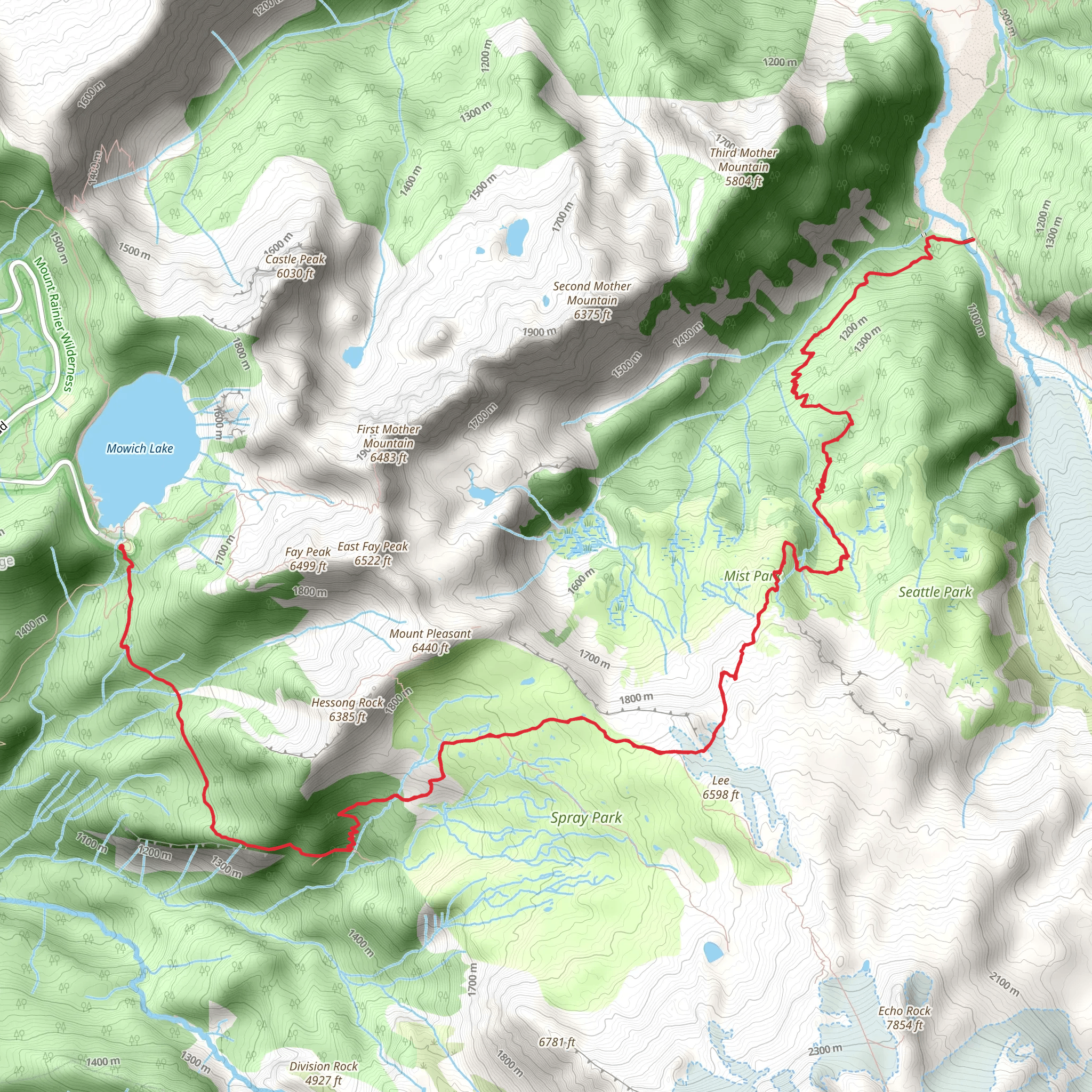 Spray Park Trail mobile static map