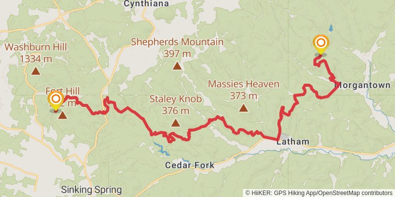 North Country Trail - Ohio stage 40 Map