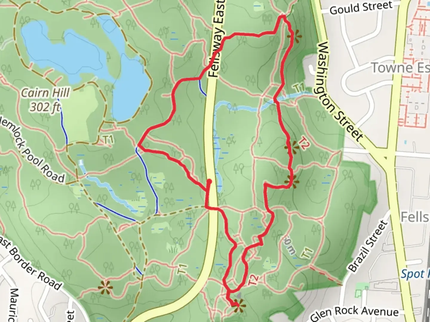 An image depicting the trail Pinnacle Rock, Black Rock and Melrose Rock Loop and its surrounding area.