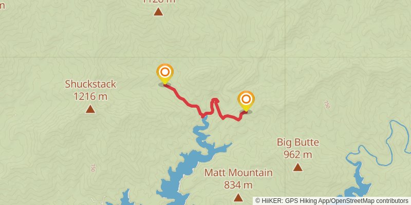 Bone Valley via Hazel Creek Trail stage 2 Map