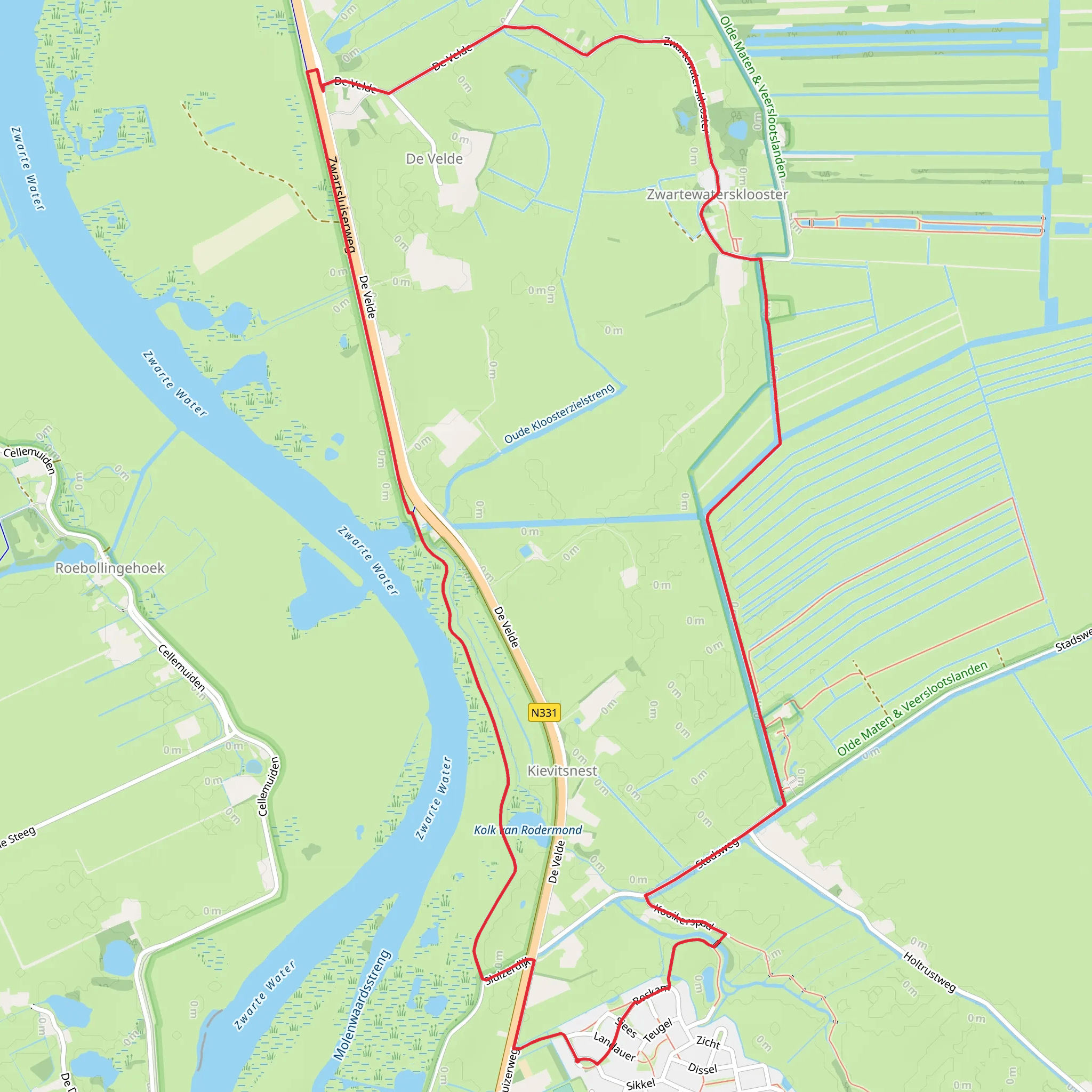 Eendenkooi via Sluizerdijk and Wijk Weg mobile static map
