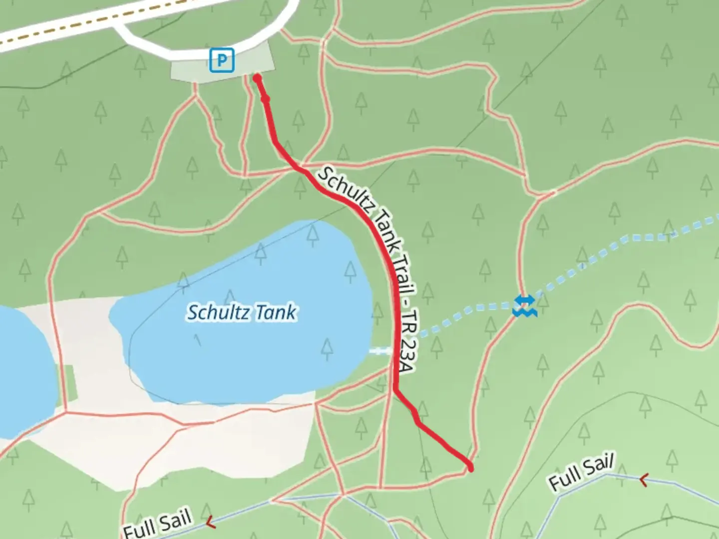 An image depicting the trail Schultz Tank Trail and its surrounding area.