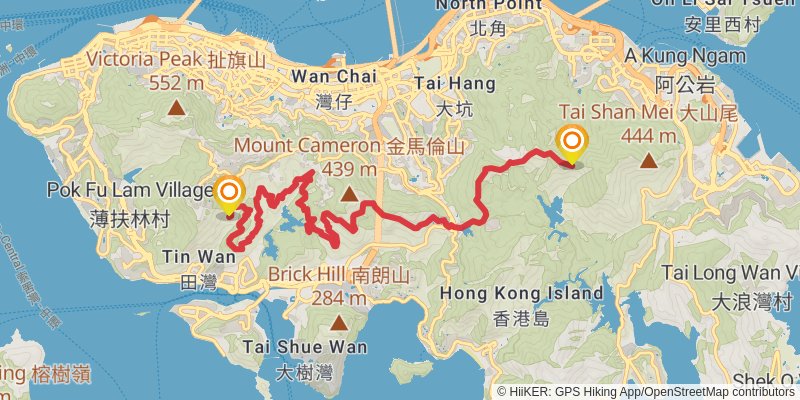 Hong Kong Trail stage 2 Map
