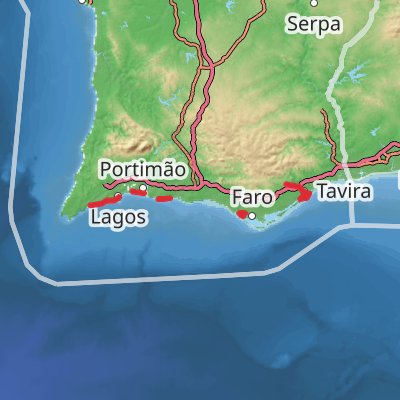 Best of Algarve Coast 9-Day Moderate Tour (Hillwalk Tours) mobile static map