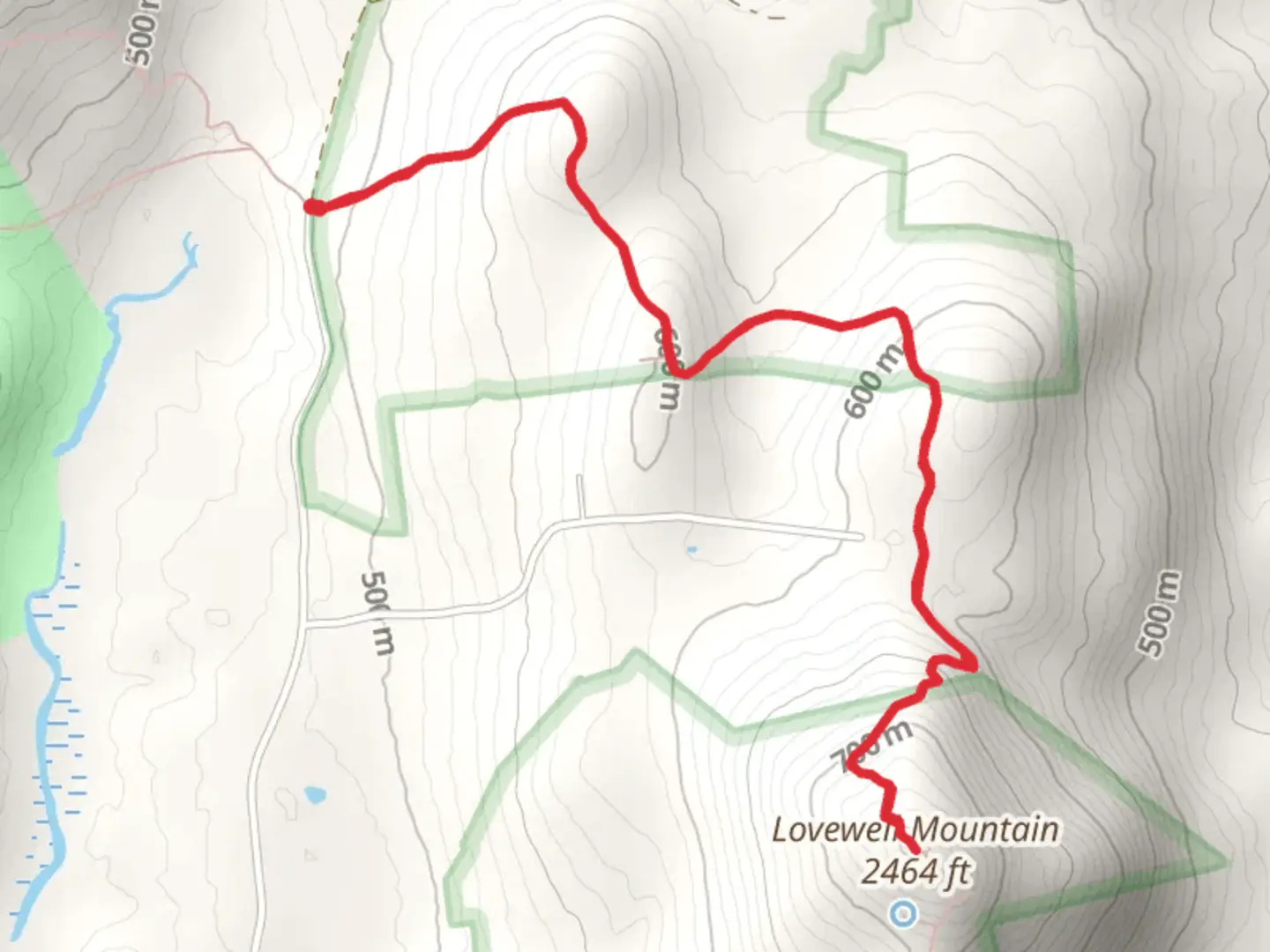 An image depicting the trail Lovewell Mountain Trail and its surrounding area.