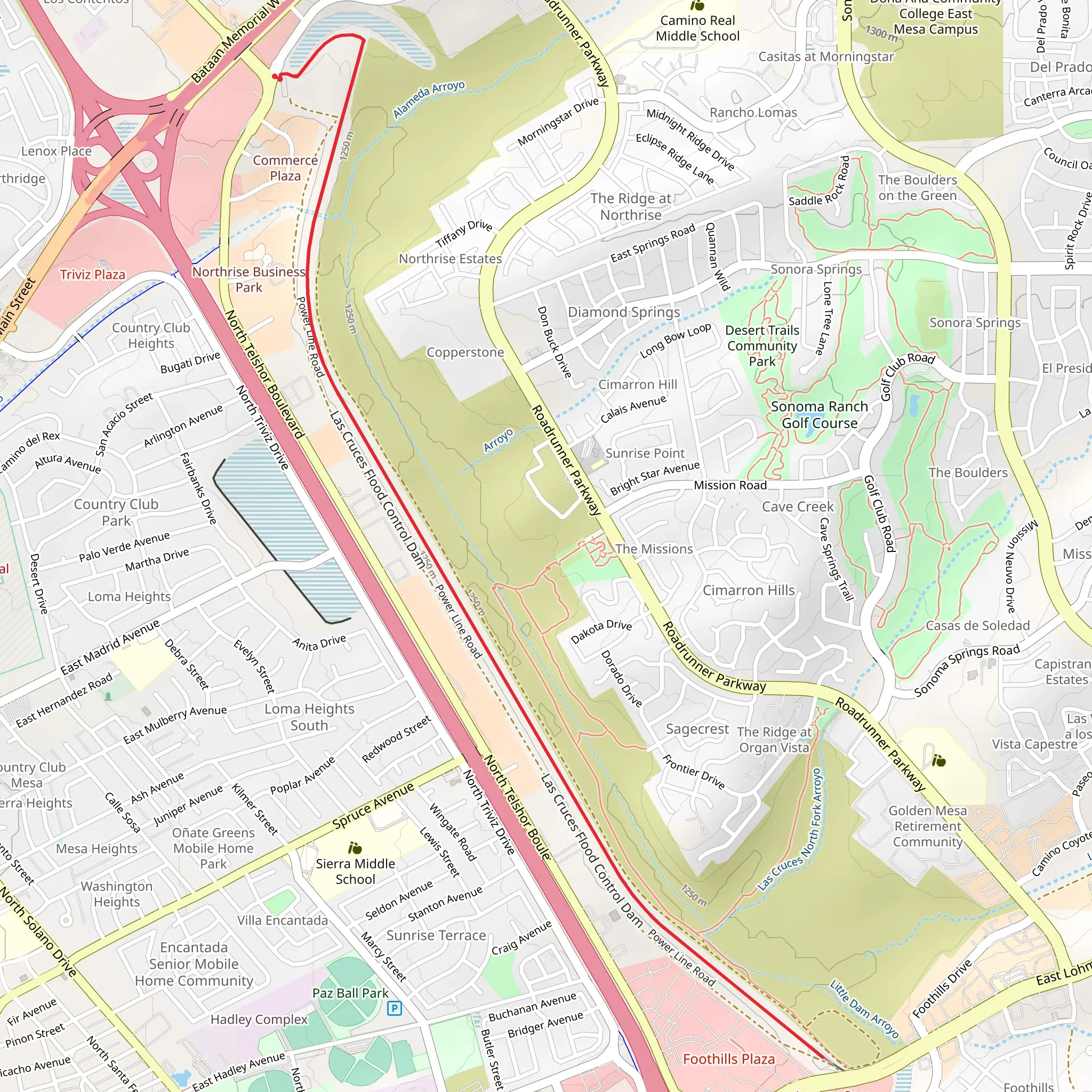 Dam Trail mobile static map