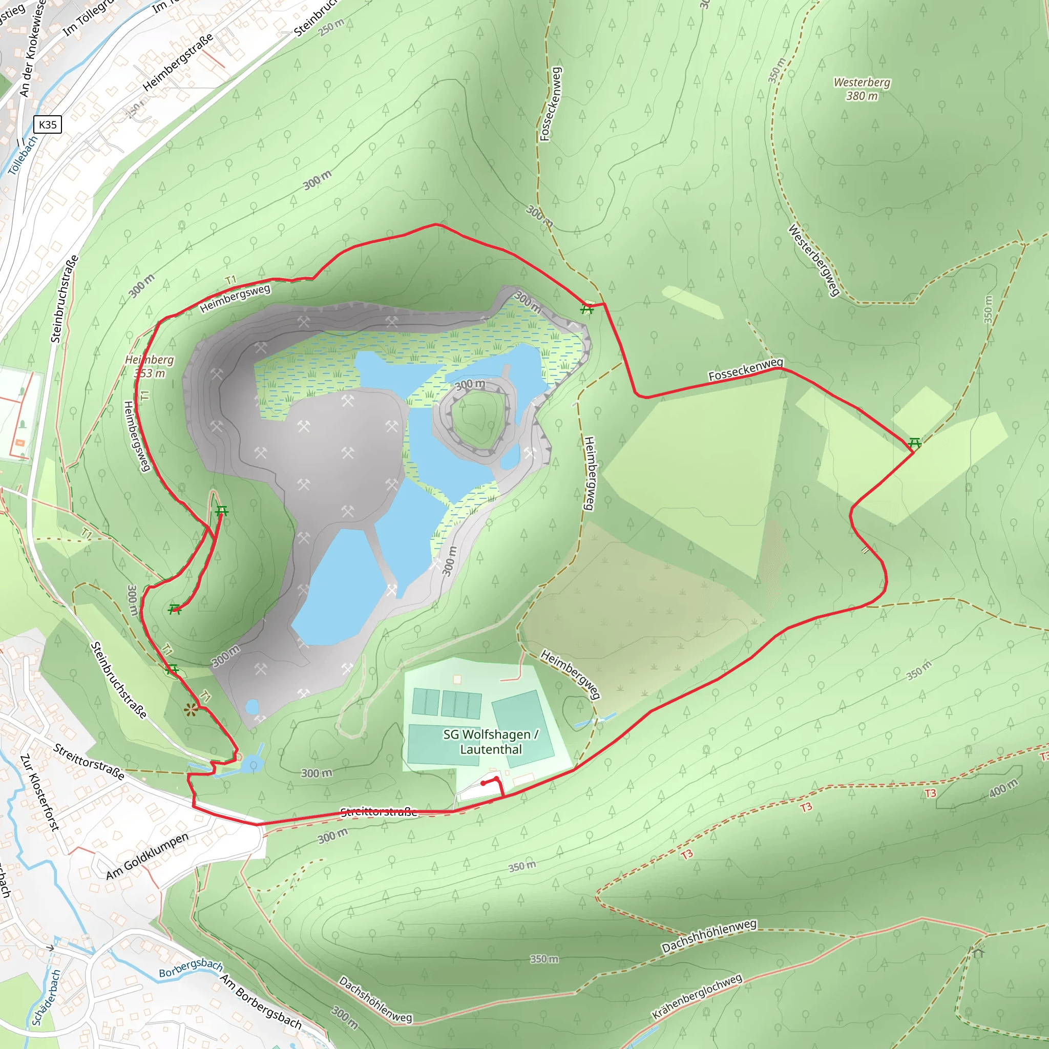 Spur Der Steine Loop via Heimberg mobile static map