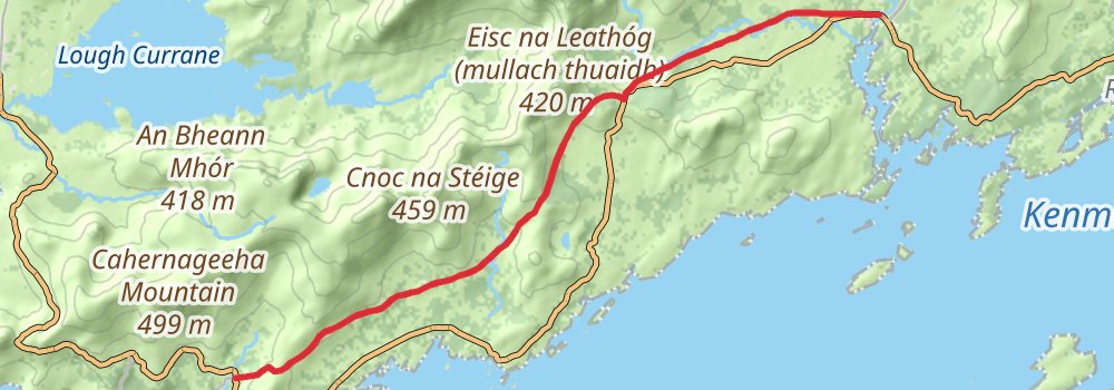 Kerry Way 9-Day Challenging Tour (Hillwalk Tours) stage 6 Map