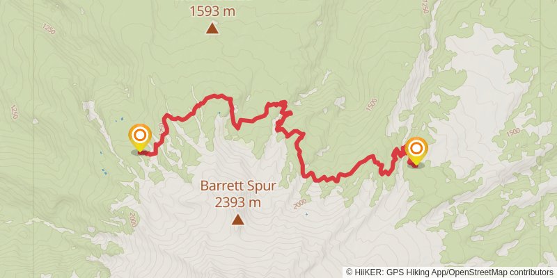 Timberline Trail Loop stage 3 Map