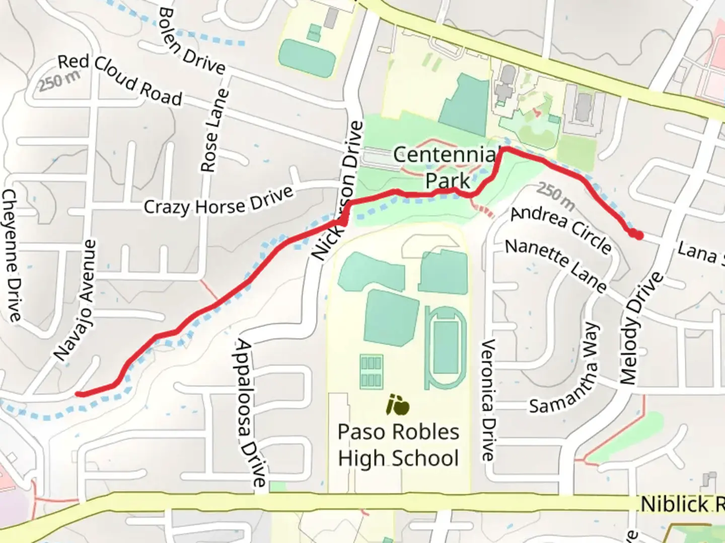 An image depicting the trail Centennial Park Trail and its surrounding area.