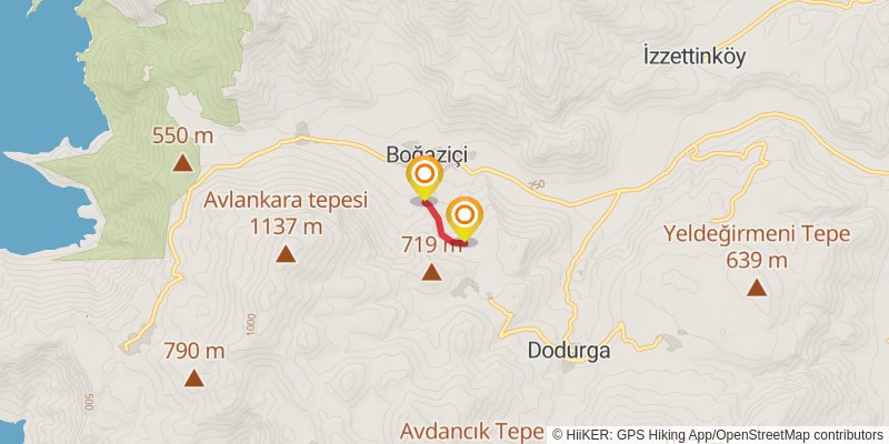 Lycian Way alt 4 Map