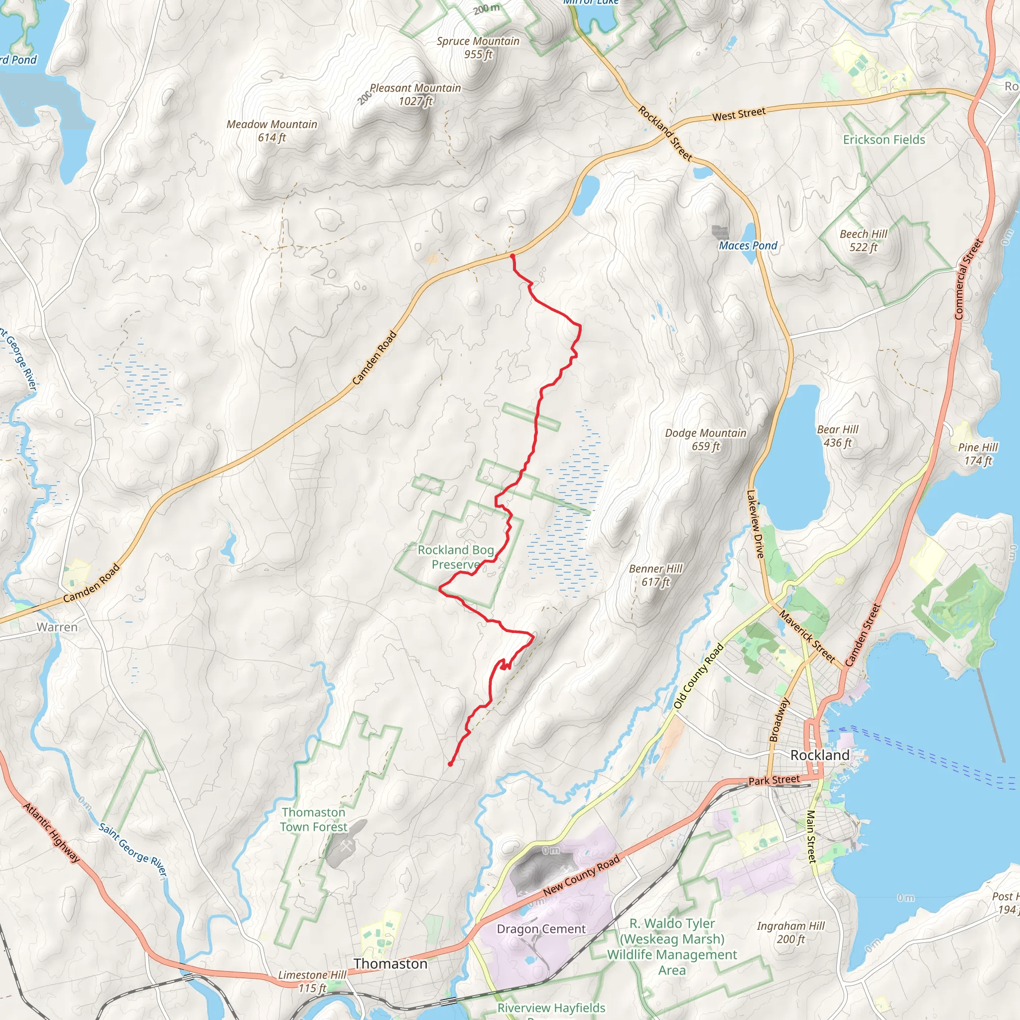 Dunbar Road to Farewell Drive Trail mobile static map