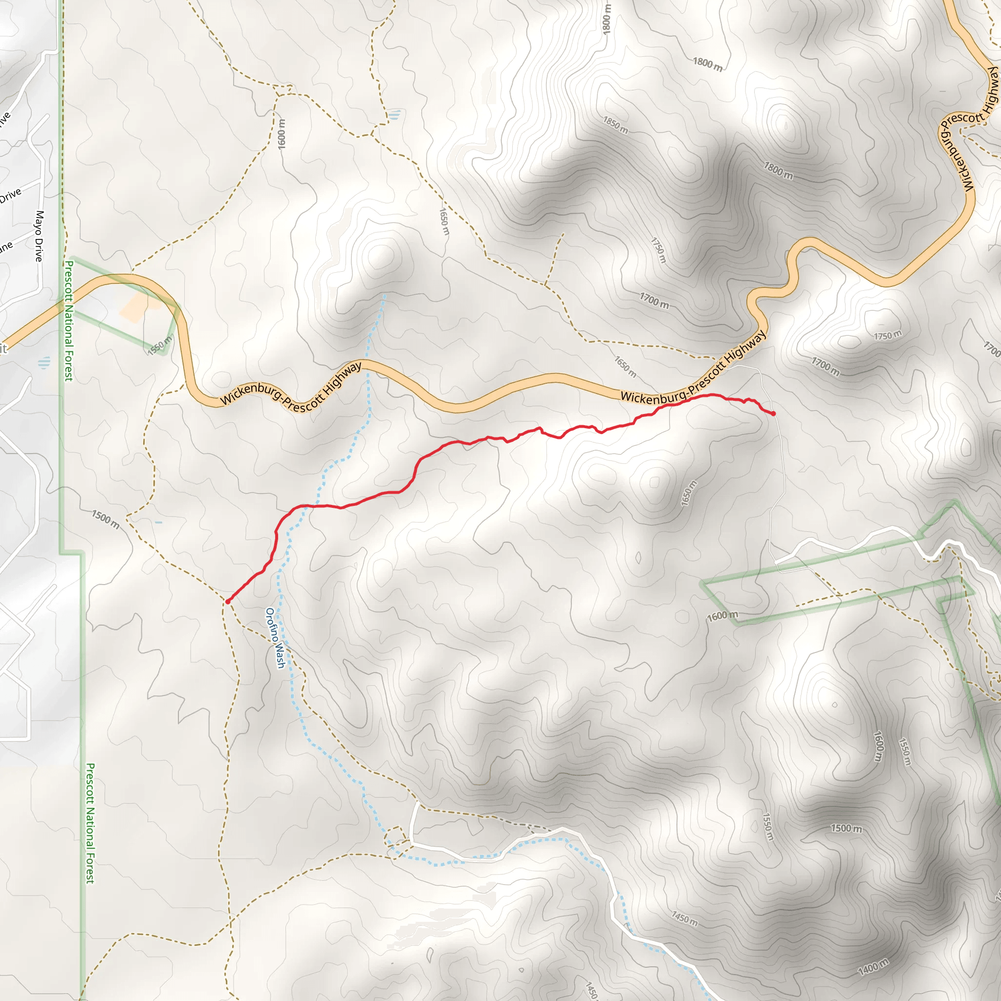 Orofino Trail mobile static map
