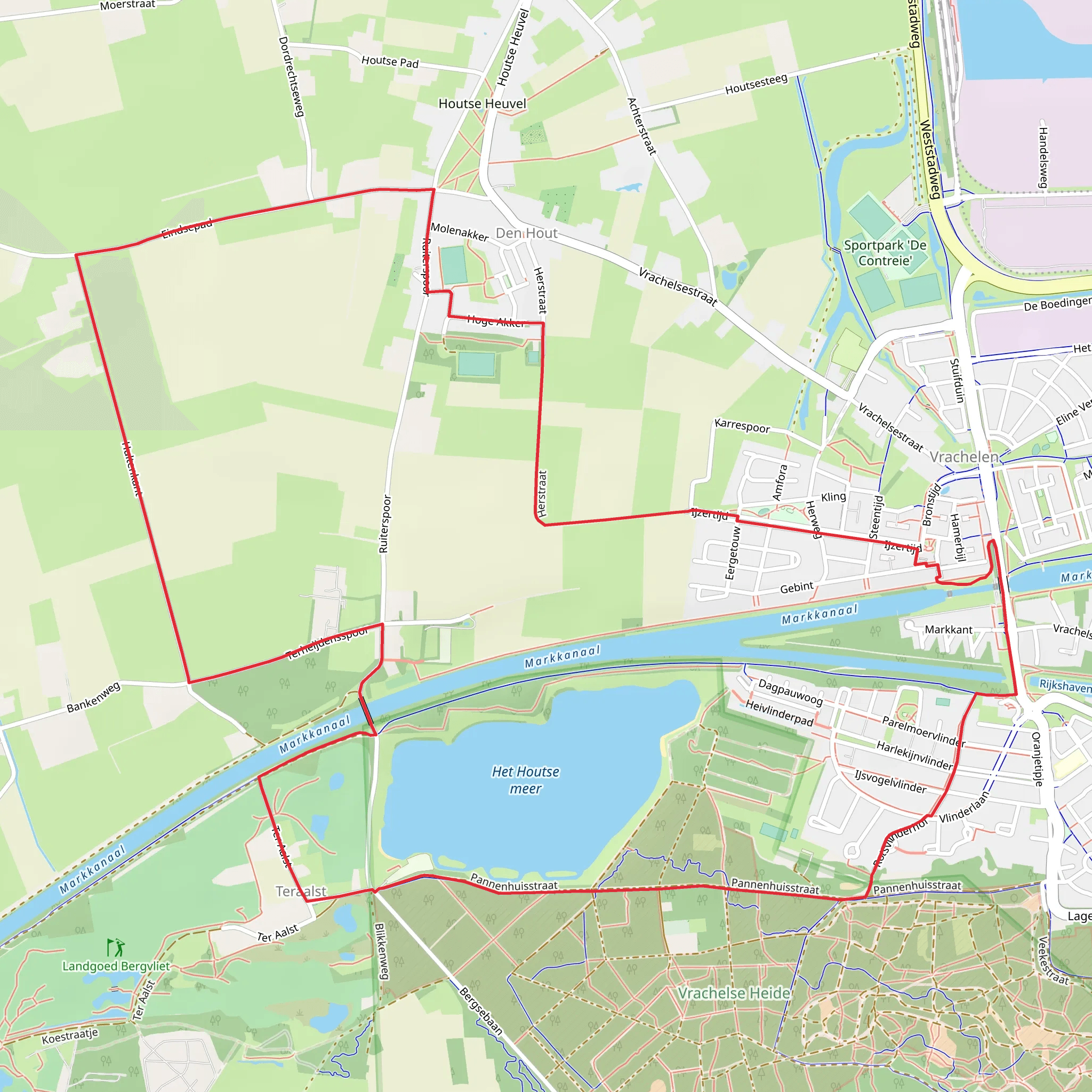 Het Houtse Meer Via Hultenkant mobile static map