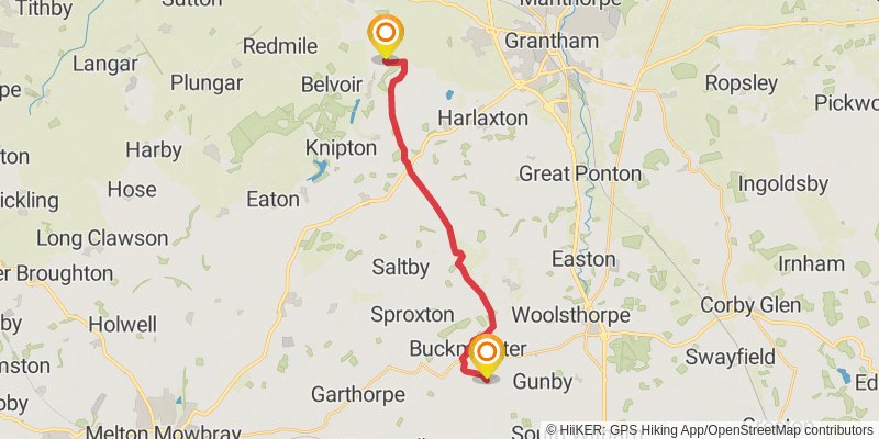 Leicestershire Border Loop Walk stage 6 Map