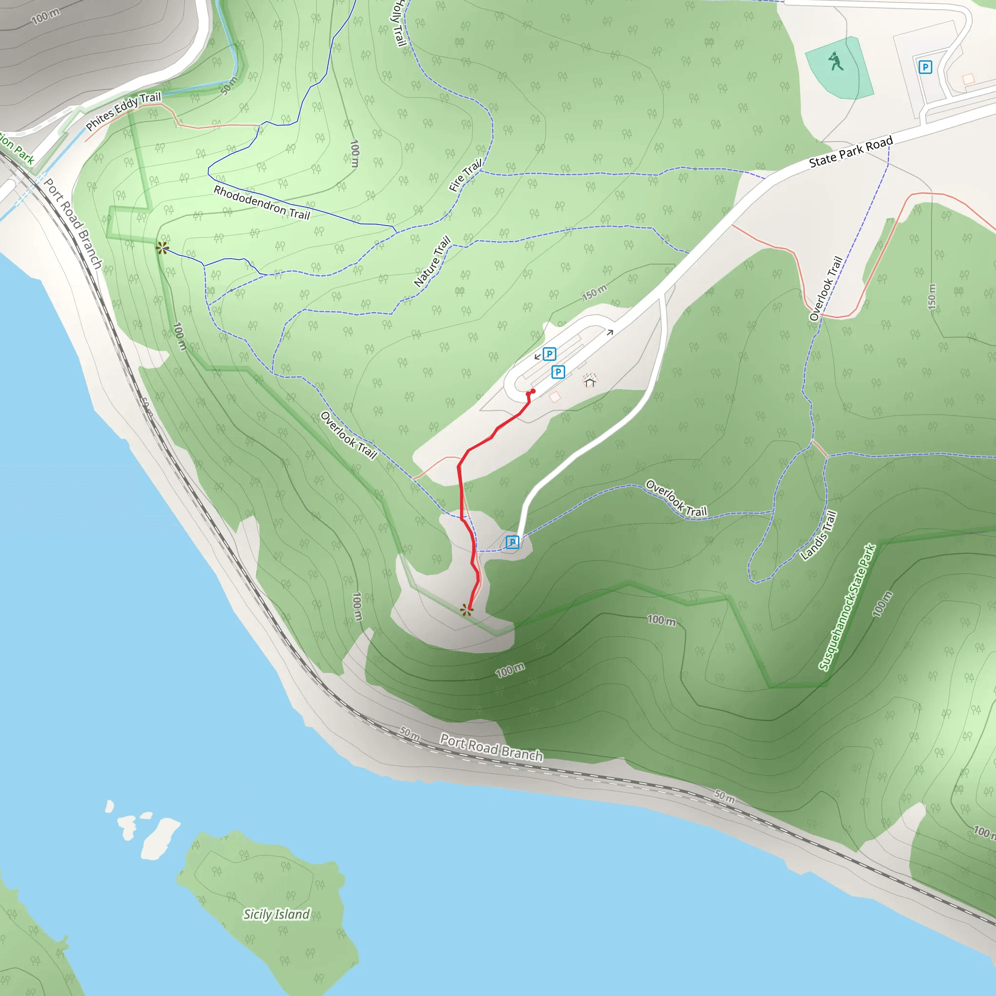 Wissler Run Nature Preserve and Overlook Trail mobile static map