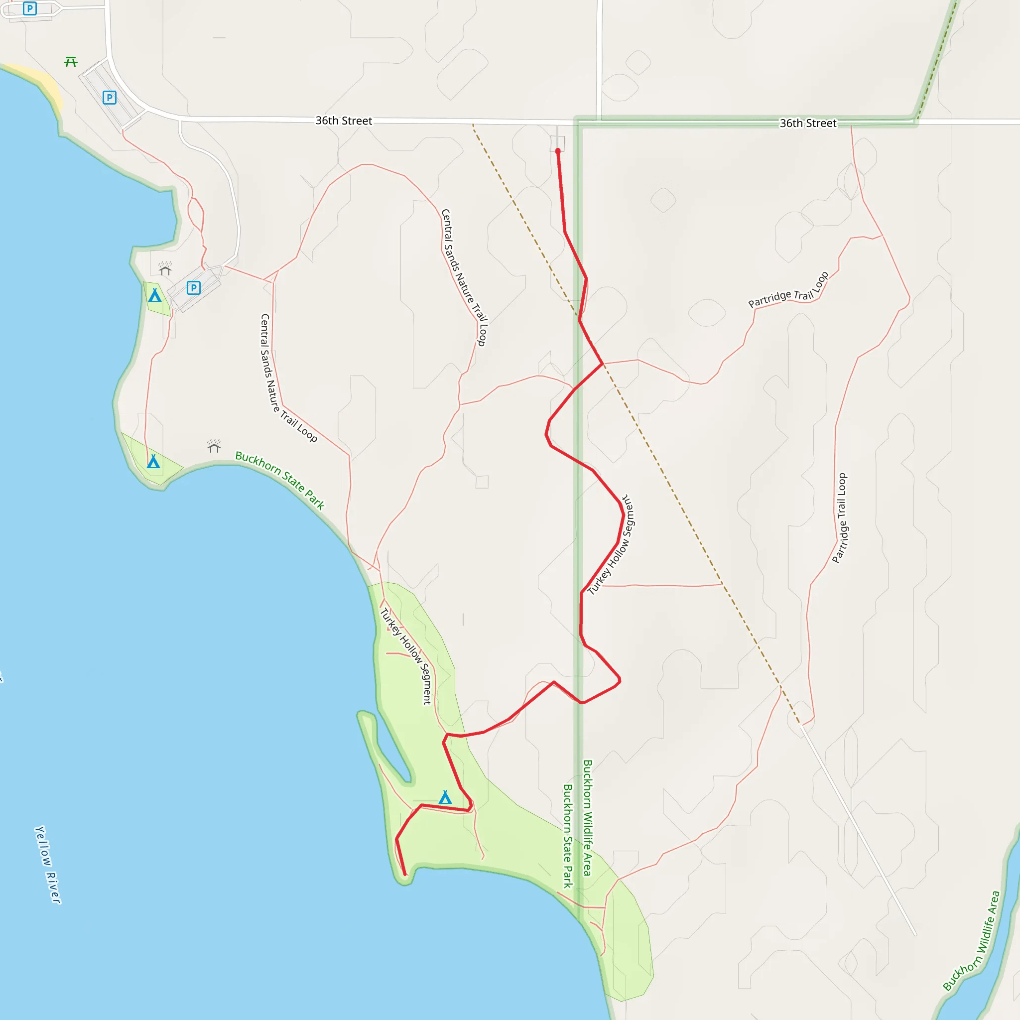 Turkey Hollow Segment Walk mobile static map