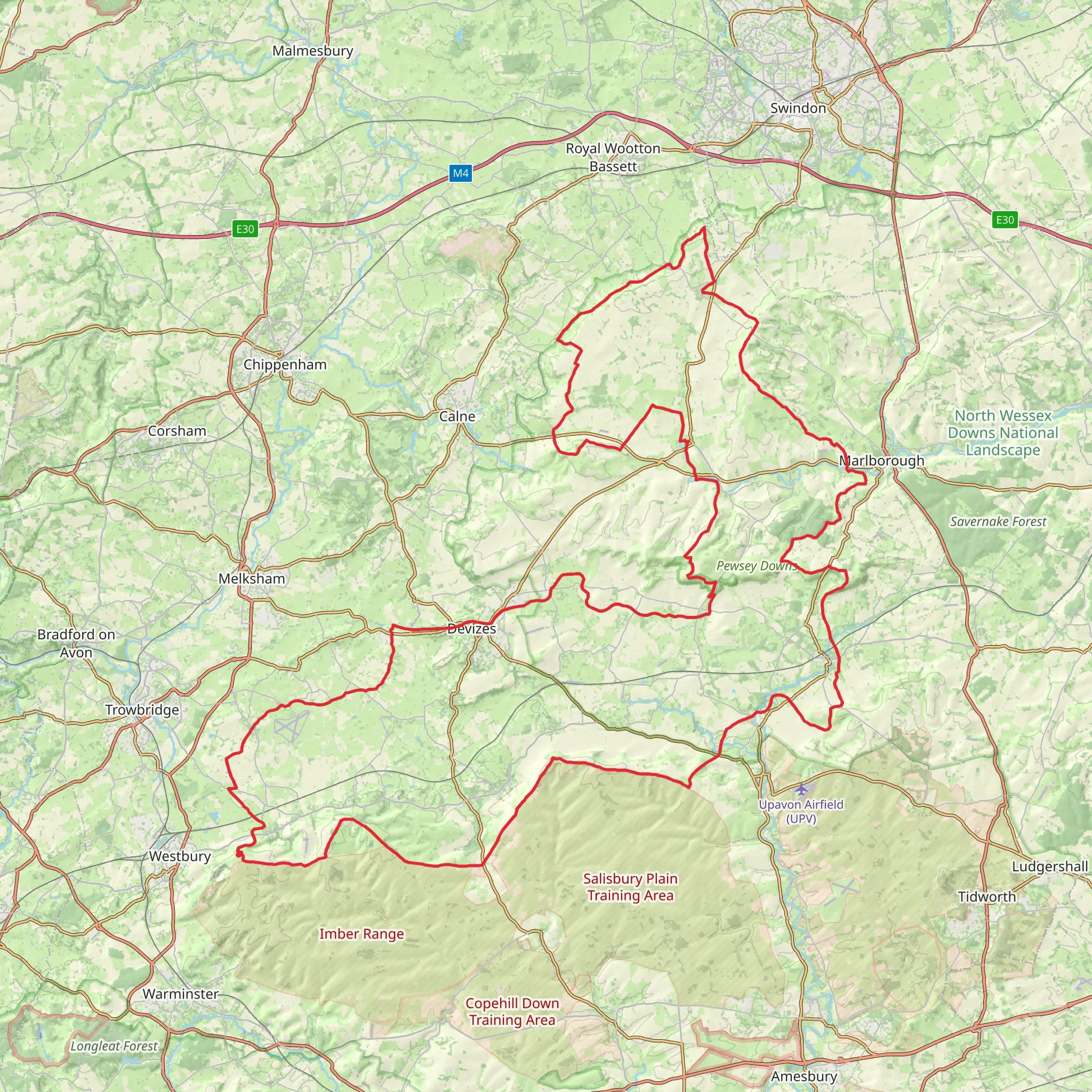 White Horse Trail mobile static map