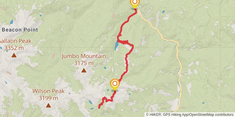 Table Mountain from Lava Lake Trail stage 3 Map