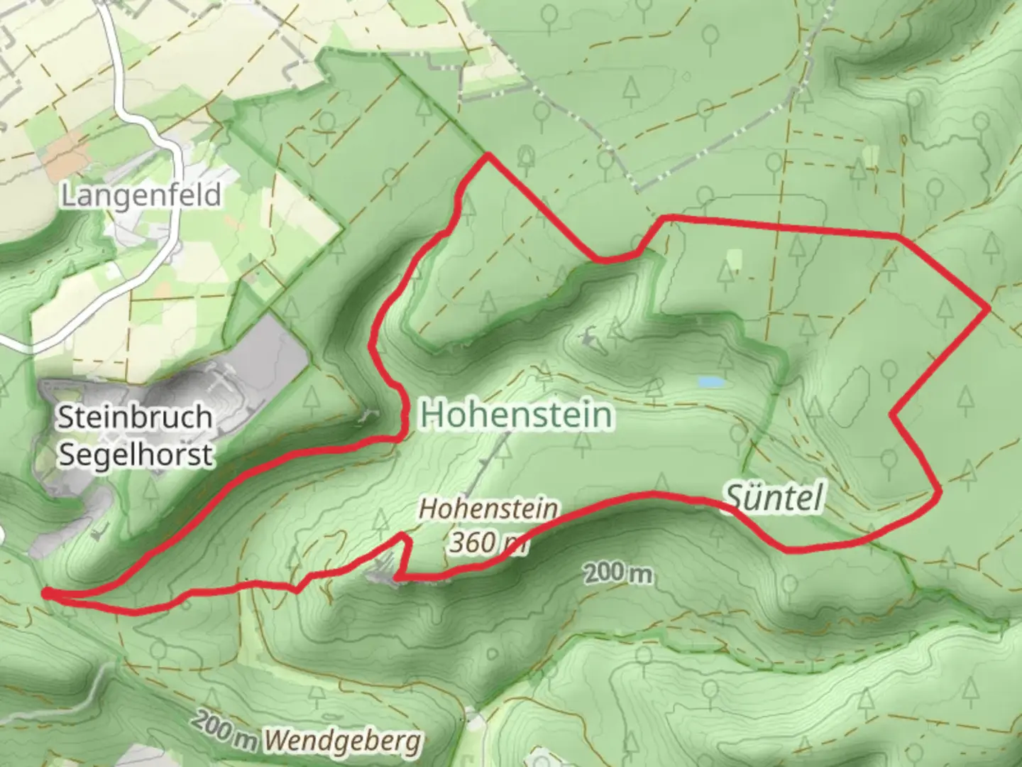 An image depicting the trail Weserberglandweg and Dachtelfeldweg Loop and its surrounding area.