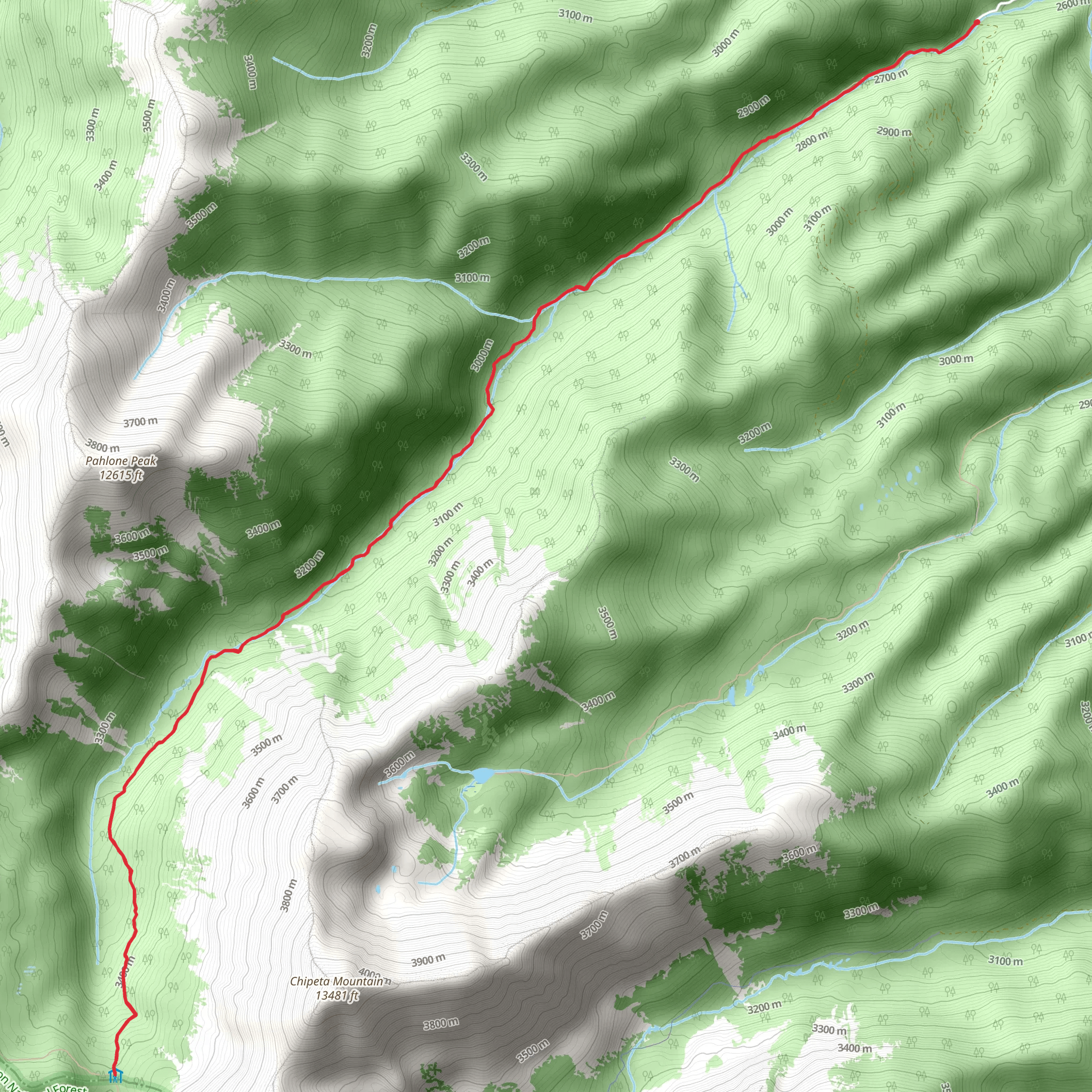 Greens Creek Trail mobile static map