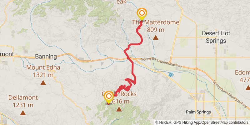 Pacific Crest Trail - California stage 19 Map