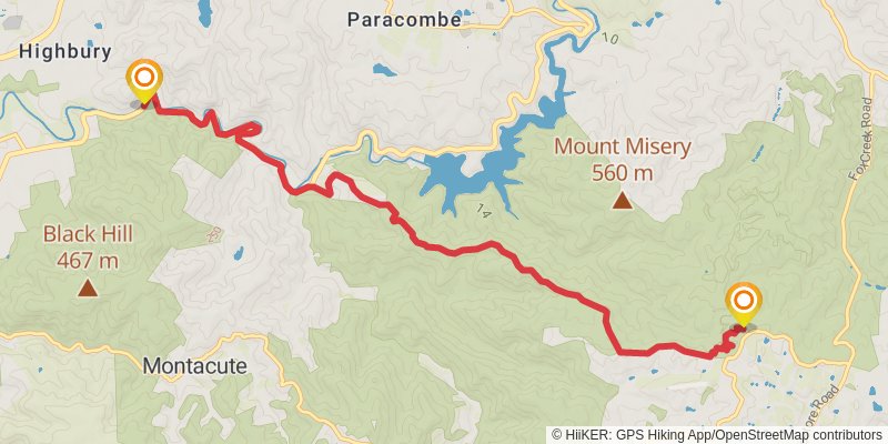 Mawson Trail stage 1 Map