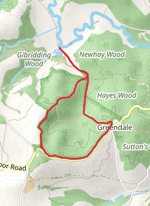 Staffordshire Moorlands Hiking mobile static map