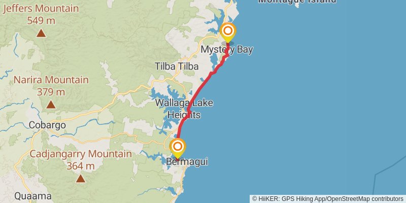 The Great South Coast Walk stage 22 Map