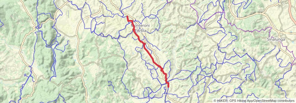 Via Francigena stage 105 Map