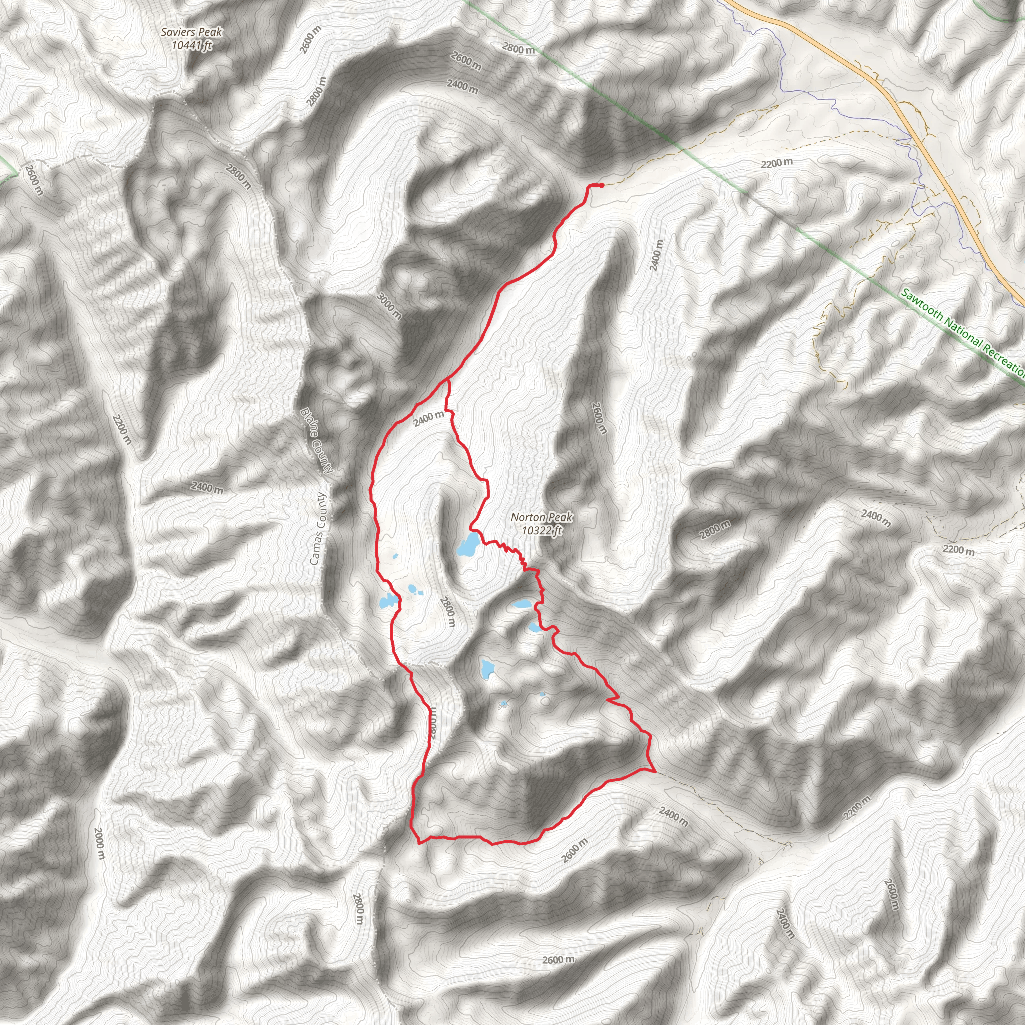 Miner, Upper Norton, Lower Nortan and Prairie Lakes Loop mobile static map