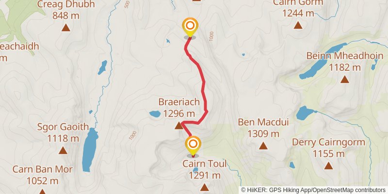 An Garbh Choire from Glenmore stage 2 Map