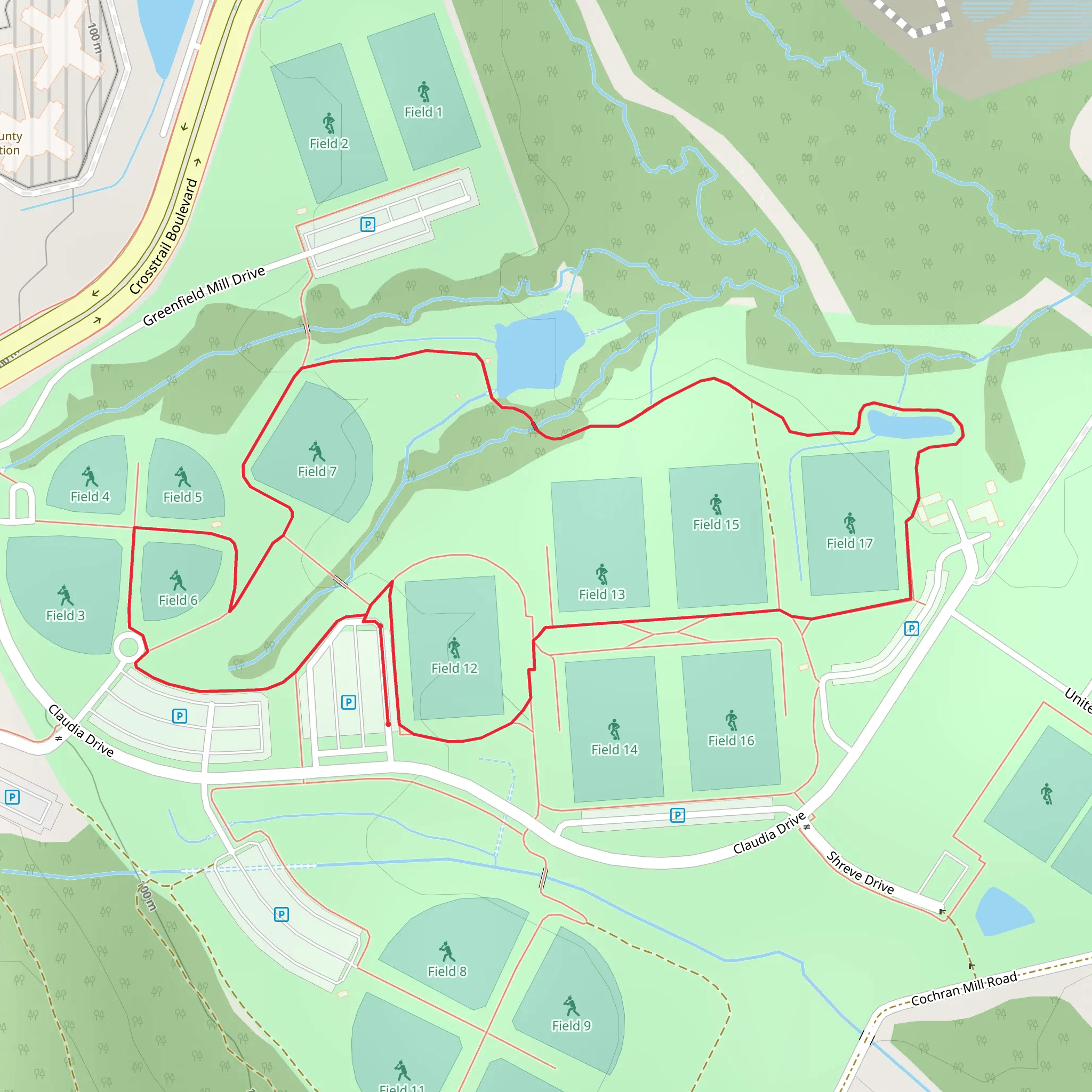 Philip A Bolen Memorial Park Loop mobile static map