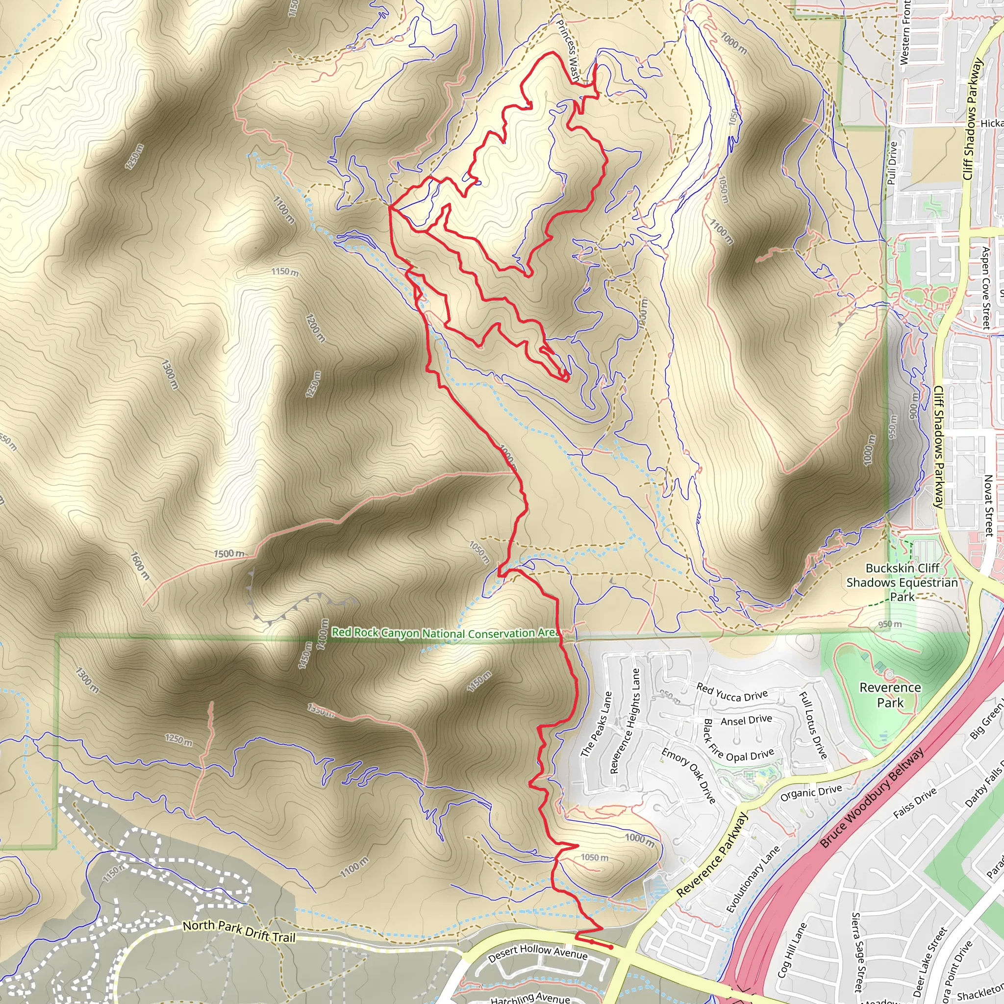 Big Horn Spur and rise Over Run Loop mobile static map