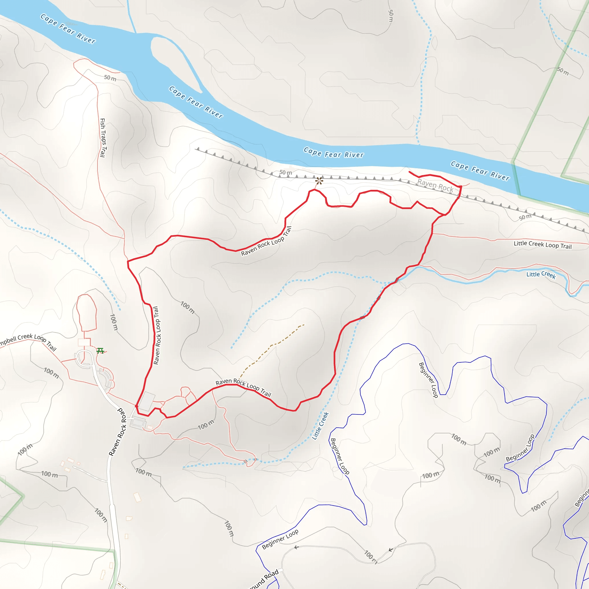 Raven Rock and Cape Fear River Loop mobile static map