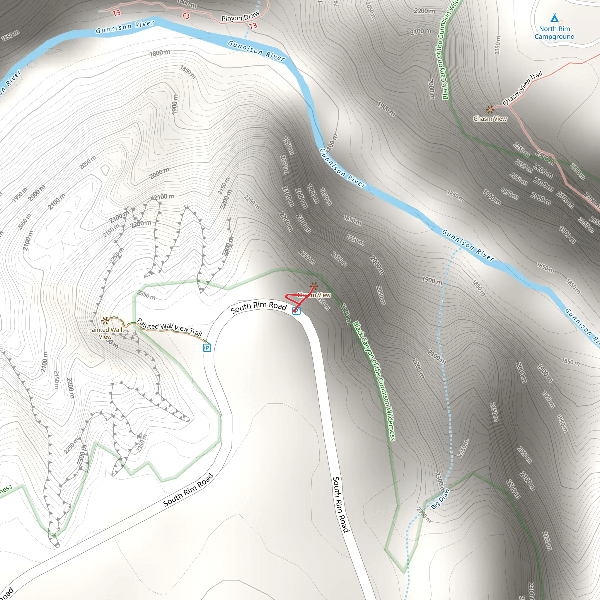 South Rim Road Circle mobile static map