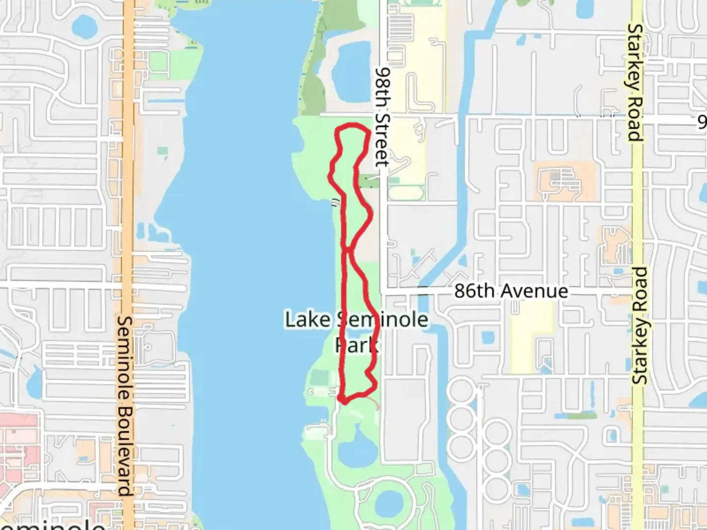 An image depicting the trail Lake Seminole Park Loop and its surrounding area.