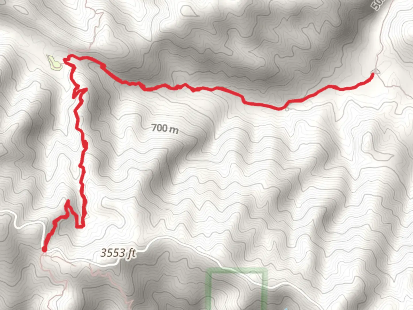 An image depicting the trail Forbush Canyon Trail from Cold Spring Saddle and its surrounding area.