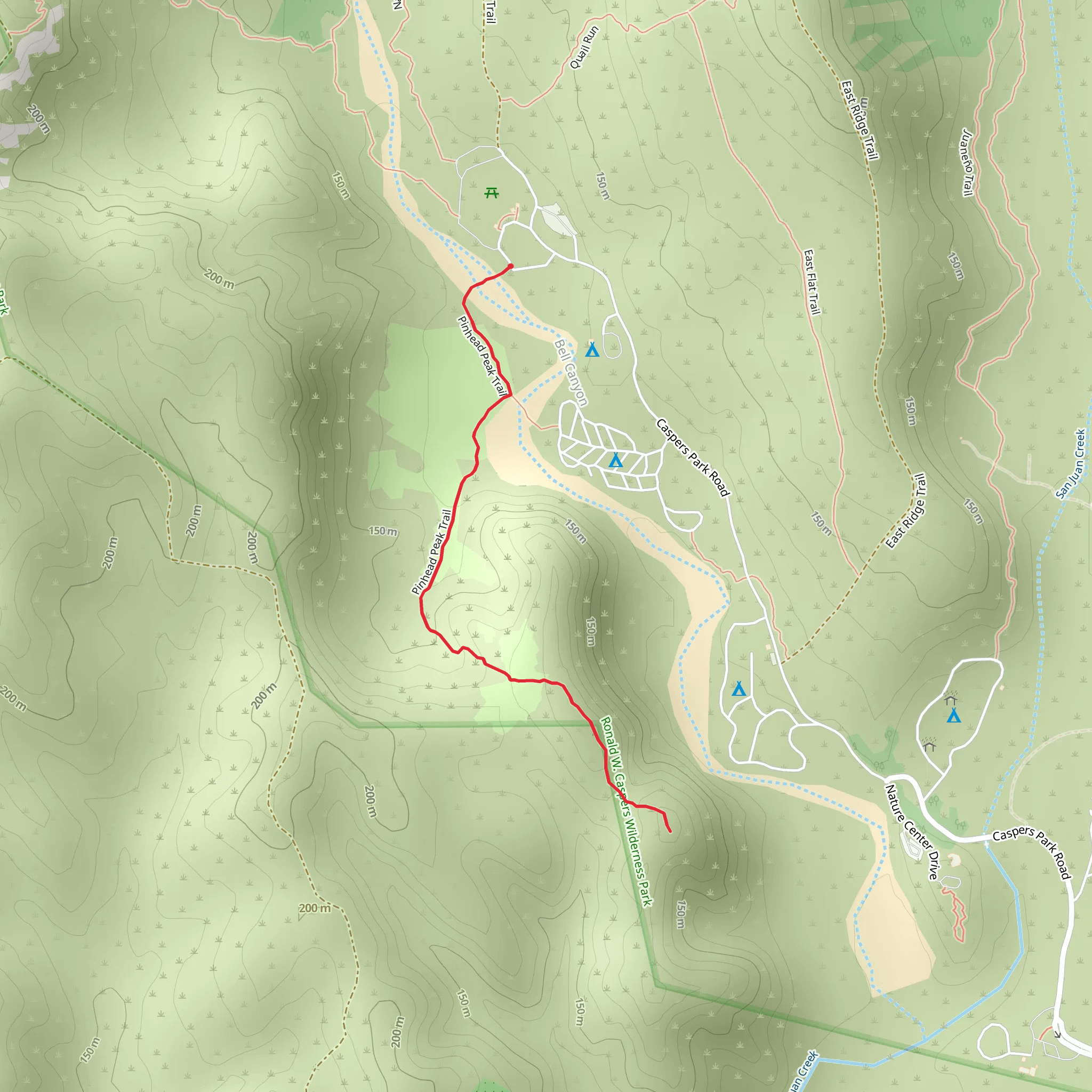 Pinhead Peak Trail mobile static map