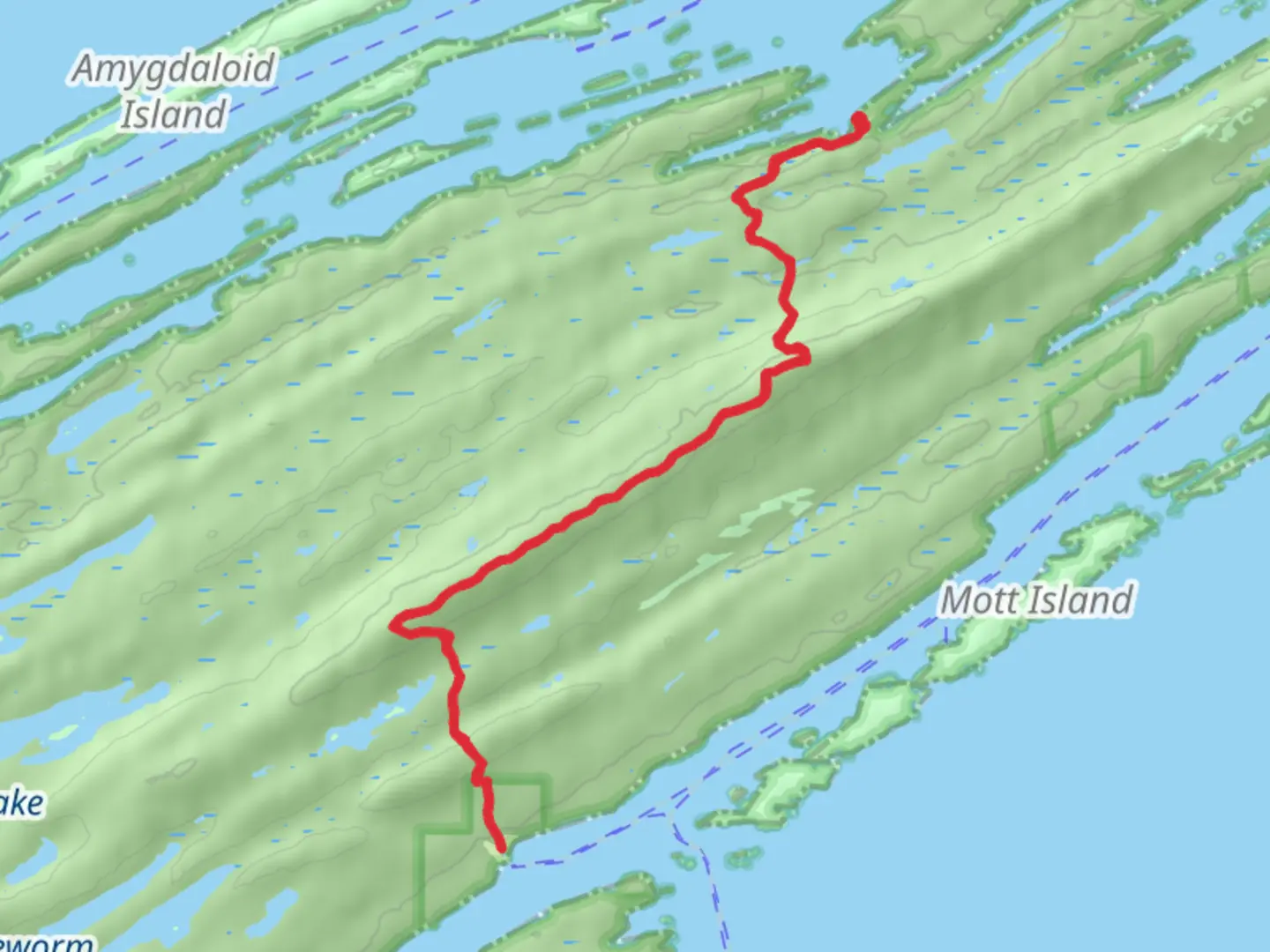 An image depicting the trail Lane Cove, Mount Franklin and Mount Ojibway Trail and its surrounding area.