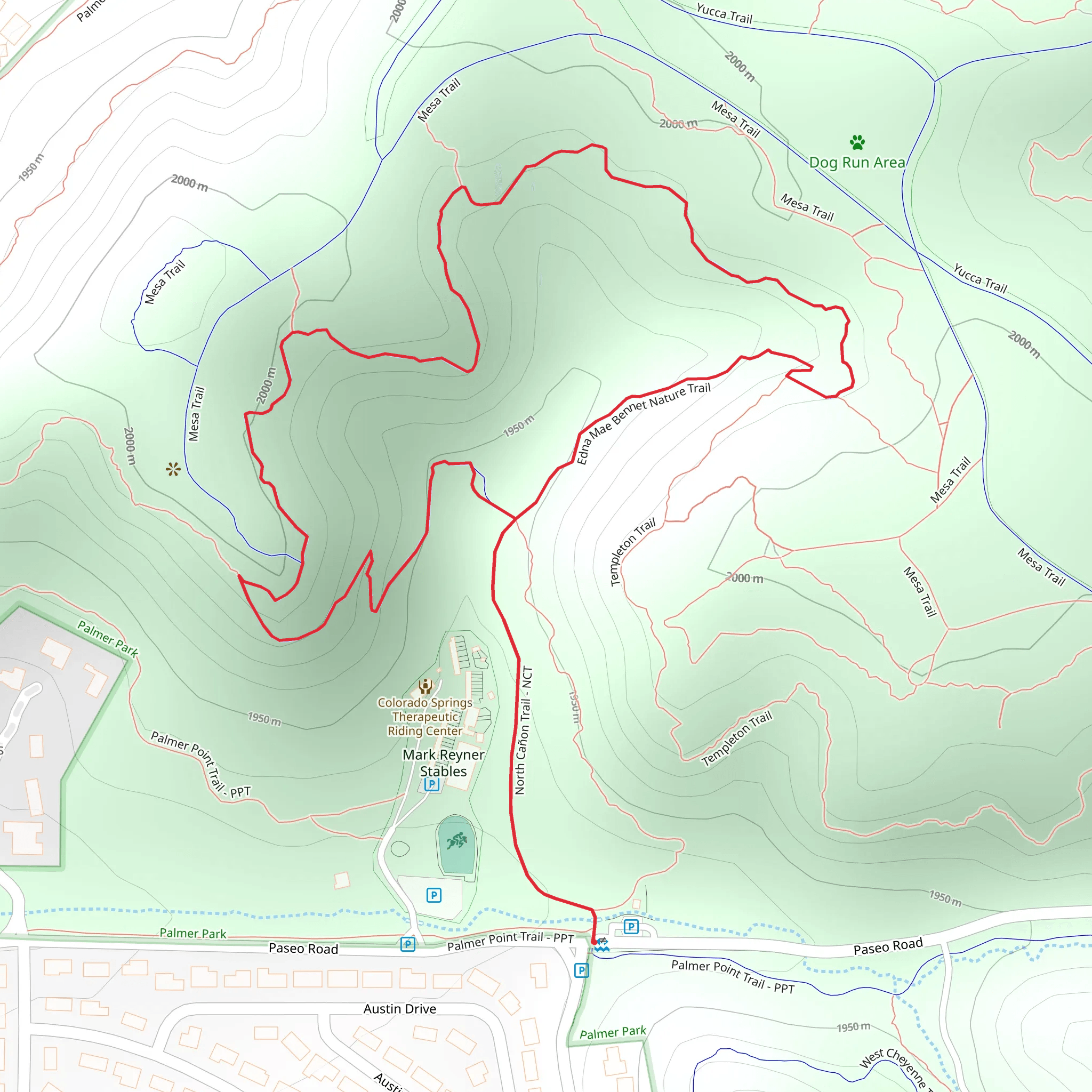 North Cañon and Edna Mae Bennet Nature Loop Trail mobile static map