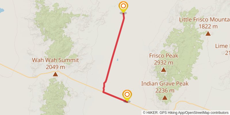 American Discovery Trail - Utah stage 46 Map