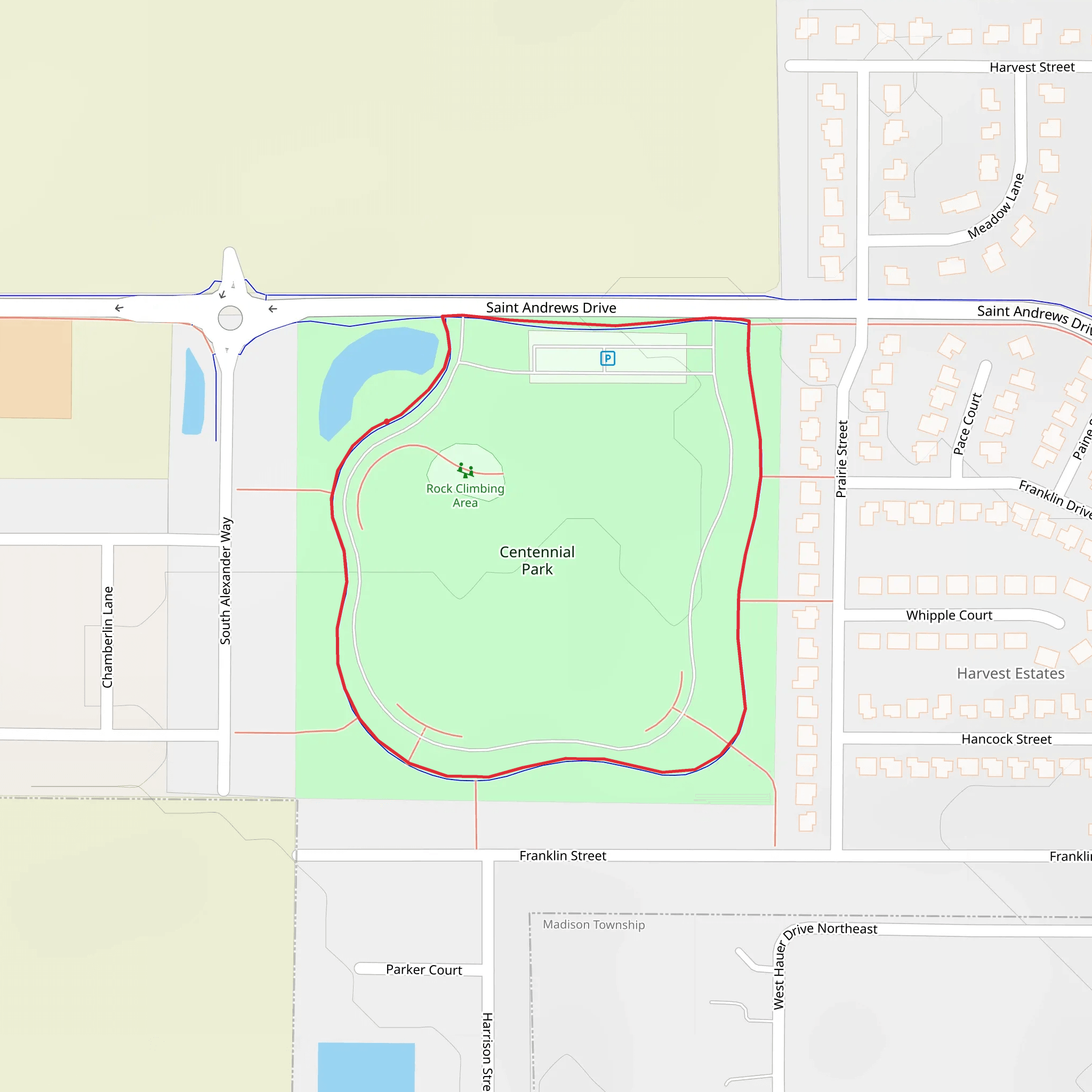 Centennial Park Loop mobile static map